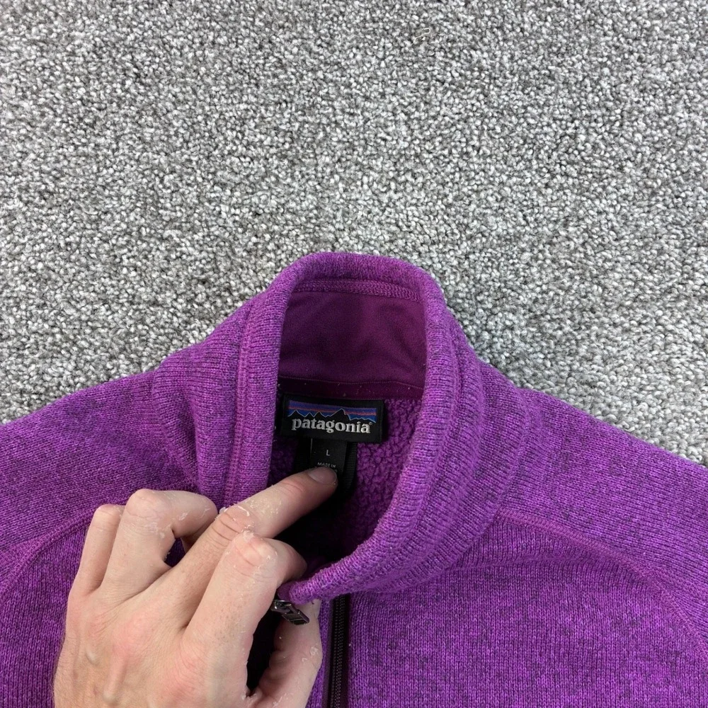 Patagonia Better Sweater Jacket Women's Large Purple Pink Full Zip Fleece 25542